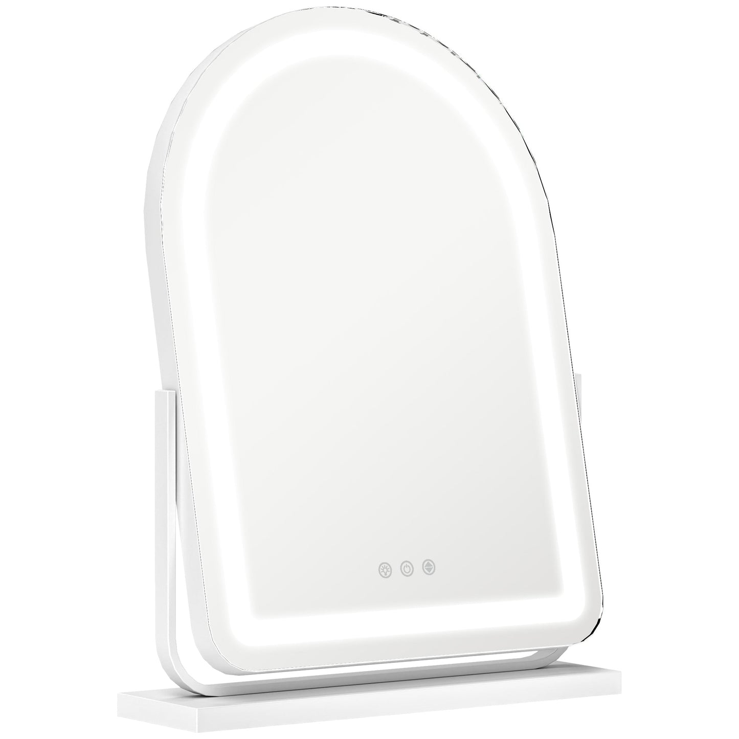 HOMCOM Vanity Mirror with Lights, 3 Colour, 360° Rotation, Touch Screen