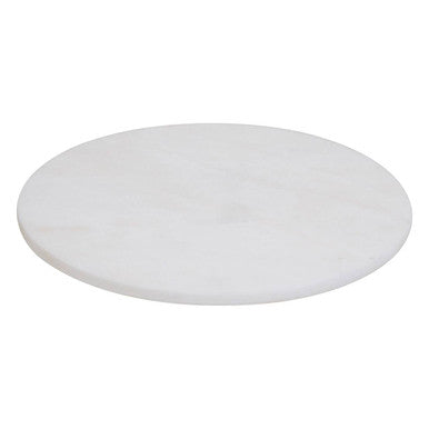 Kindia White Marble Round Chopping and Serving Board