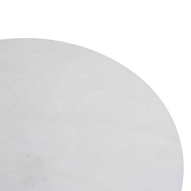 Kindia White Marble Round Chopping and Serving Board