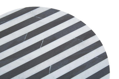 Soma Small Black and White Marble Round Cheese Board