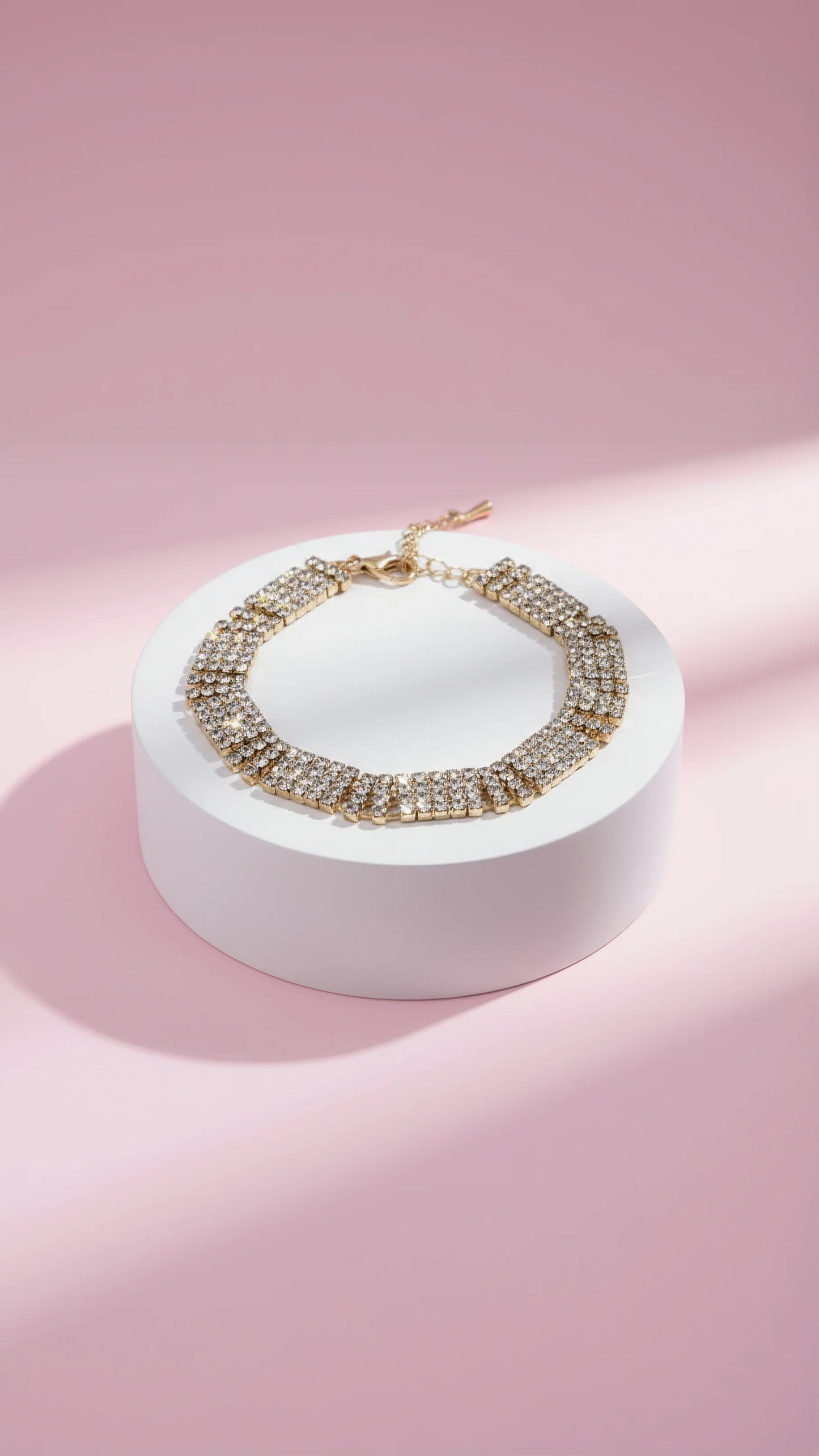 Gold Cutout Flexi Crystal Bracelet