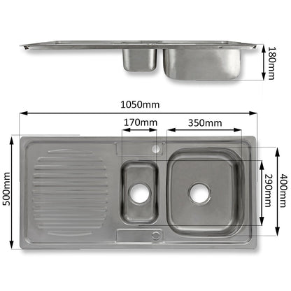 Kukoo Steel Sink and Rainbow Tap
