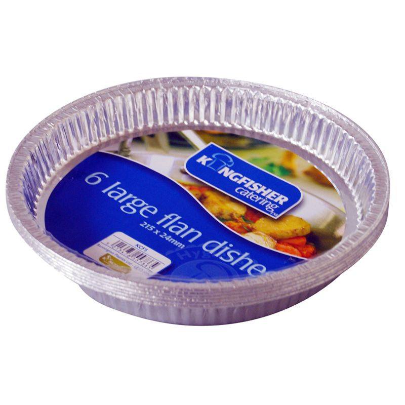 Kingfisher Large Foil Flan Dishes Pack 6