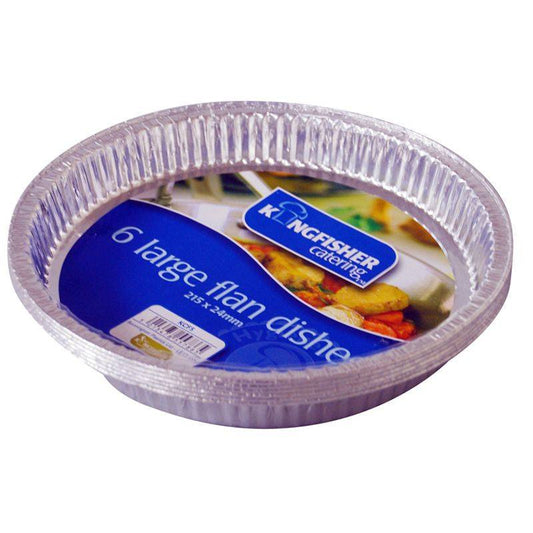 Kingfisher Large Foil Flan Dishes Pack 6