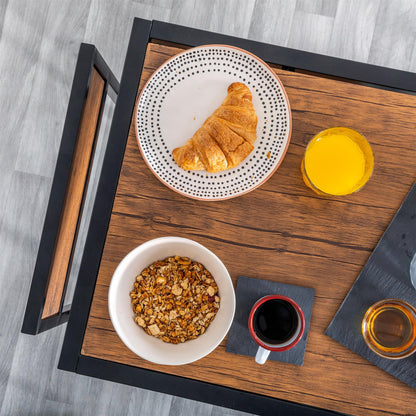 Two-Seater Brown Breakfast Bar Set