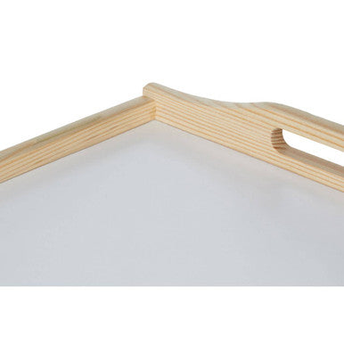 White Top Pinewood Bed Tray with Folding Legs