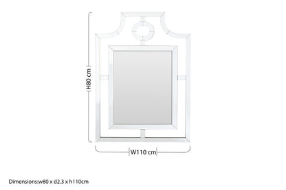 Nicolette Cut Out Design Silver Wall Mirror