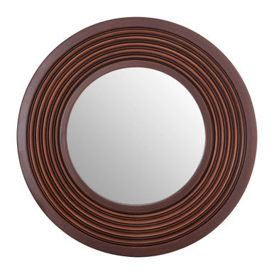 Cocoa Concentric Frame Round Wall Mirror