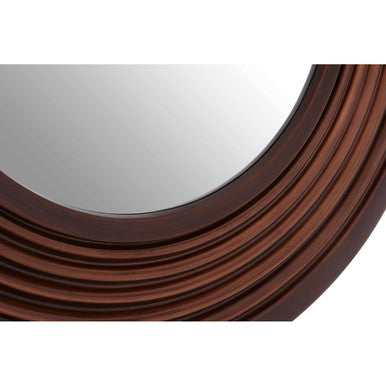 Cocoa Concentric Frame Round Wall Mirror