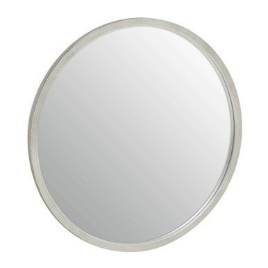 Saska Small Antique Silver Round Wall Mirror