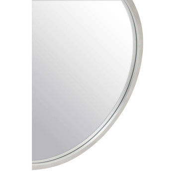 Saska Small Antique Silver Round Wall Mirror
