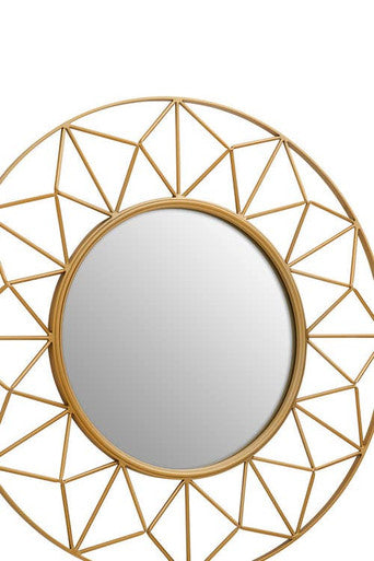 Matera 3D Round Gold Wall Mirror