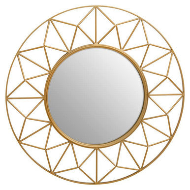 Matera 3D Round Gold Wall Mirror