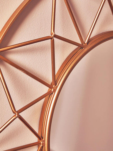 Matera 3D Round Gold Wall Mirror