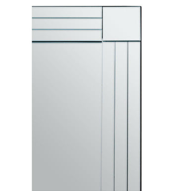Sana Large Rectangular Wall Mirror with Linear Detail