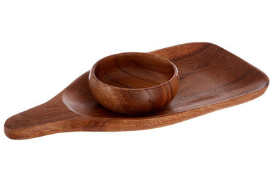 Kora Acacia Paddle Board With Bowl Set