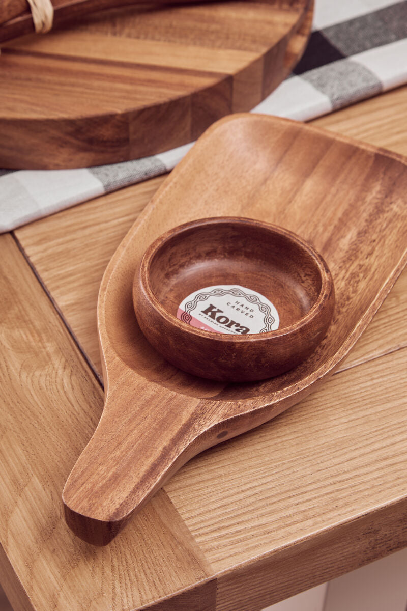 Kora Acacia Paddle Board With Bowl Set
