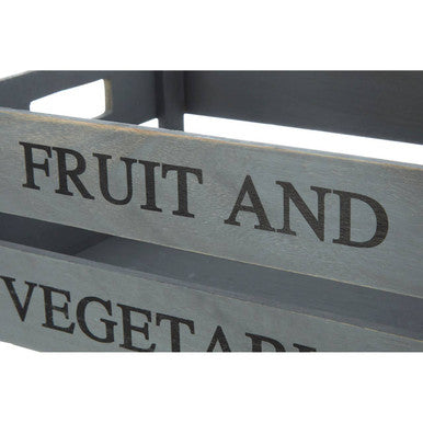 Naresso Grey Wood Fruit and Vegetable Crate