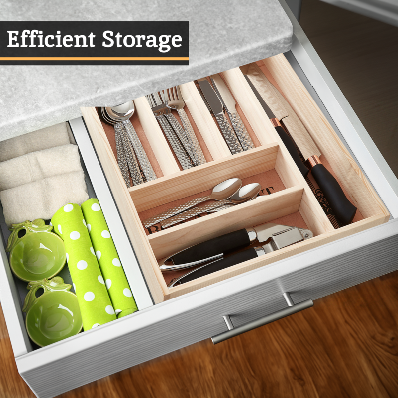 Bessan Wooden Vintage Design Cutlery Tray