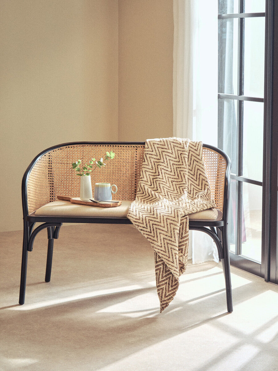 Kara Mango Wood Paddle Serving Board with White Enamel