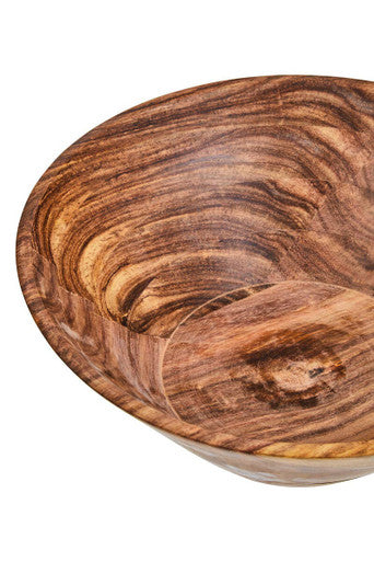 Rosi Large Round Sheesham Wood Tapered Salad Bowl