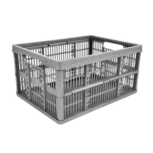 Plastic Crate Stacking & Collapsible 37.2 Litres - Grey by Premier