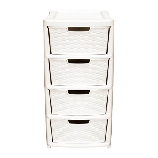 Plastic Storage Unit 4 Drawers 135 Litres Extra Large - Cream by Premier