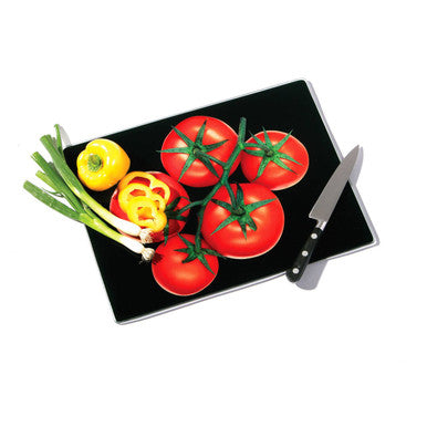 Picar Tomato Design Glass Chopping Board