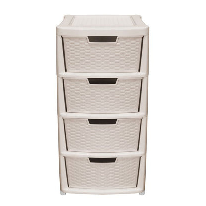 Plastic Storage Unit 4 Drawers 135 Litres Extra Large - Beige by Premier