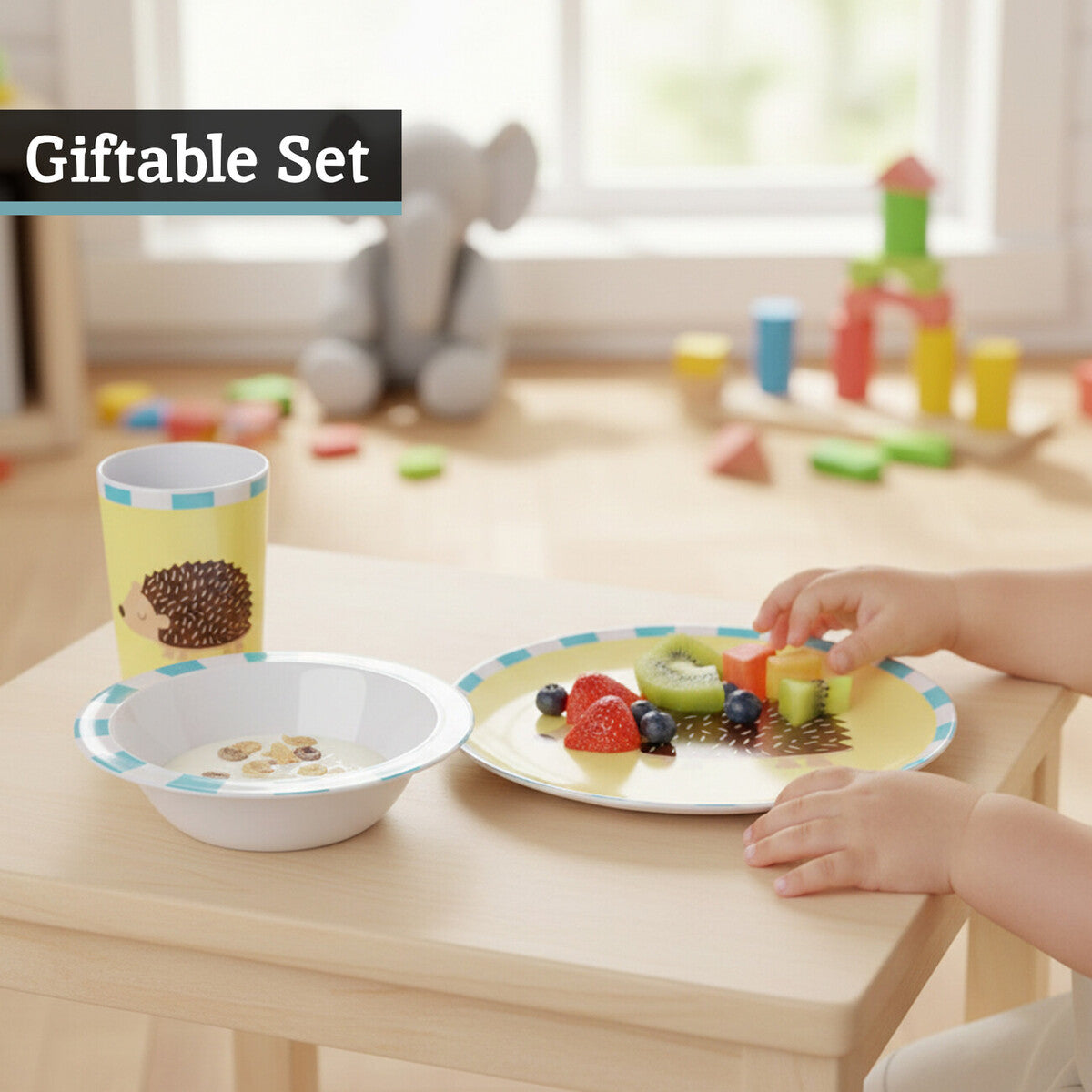 Mimo Kids Harry Hedgehog Dinner Set