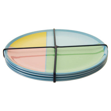 Mimo Set Of 4 Melamine Dinner Plates