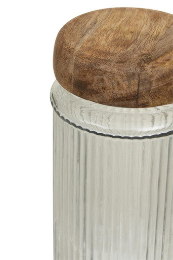 Garner Glass Storage Jar with Mango Wood Lid 2400ml