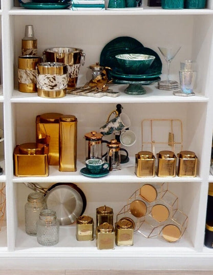 Freska Glass Storage Jar with  Rose Gold Lid 700ml