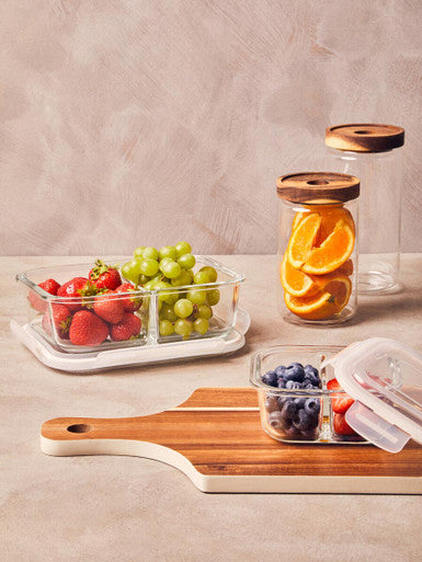 Freska 320Ml Square Glass Container