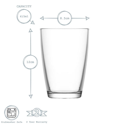 415ml Clear Vega Highball Glasses - Pack of Six