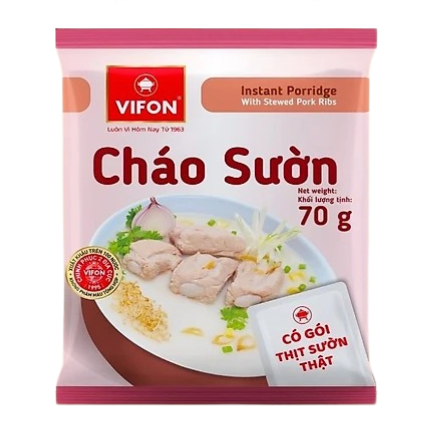 VIFON Instant Porridge With Stewed Pork Ribs 70g