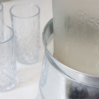 6.5L Glass Drinks Dispenser with Tap & Bucket Stand