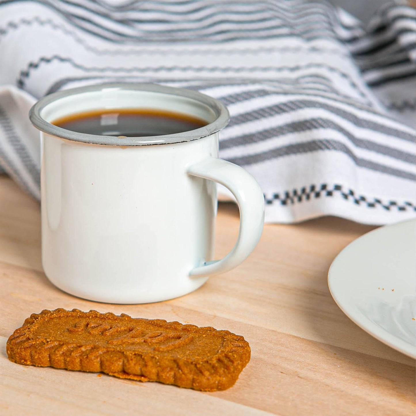 130ml White Enamel Espresso Cups - Pack of Six