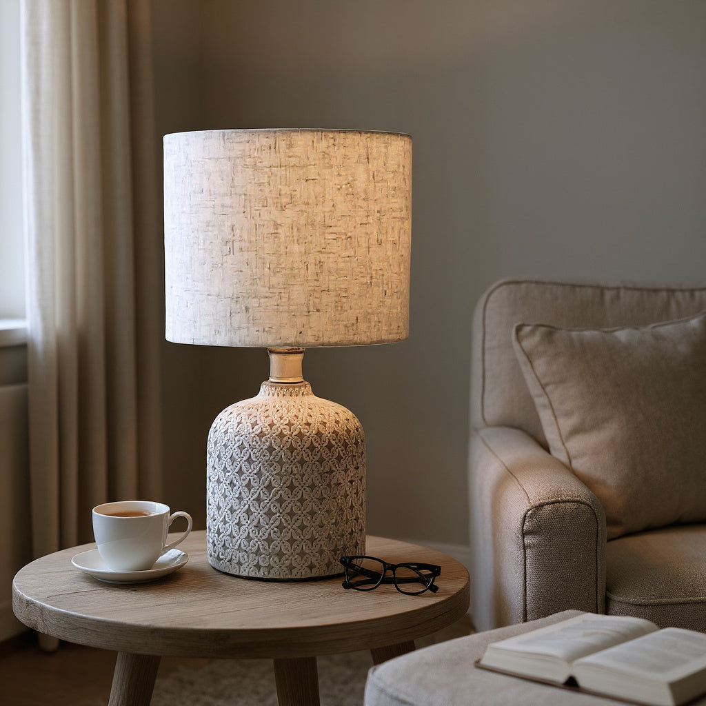 20CM TABLE LAMP AND SHADE