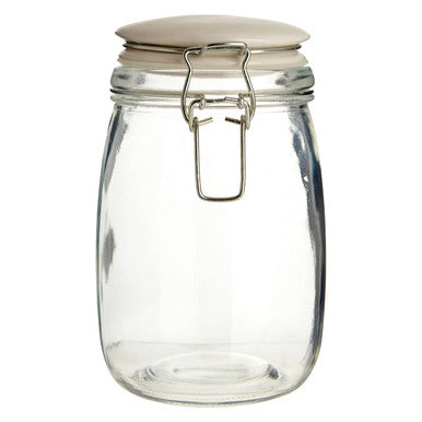 Country Cottage Set of 3 Glass Jars in a Basket