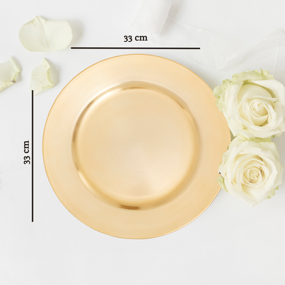 Dia Flat Gold  Charger Plate