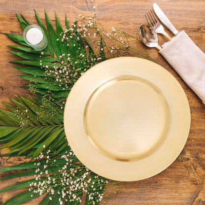 Dia Flat Gold  Charger Plate