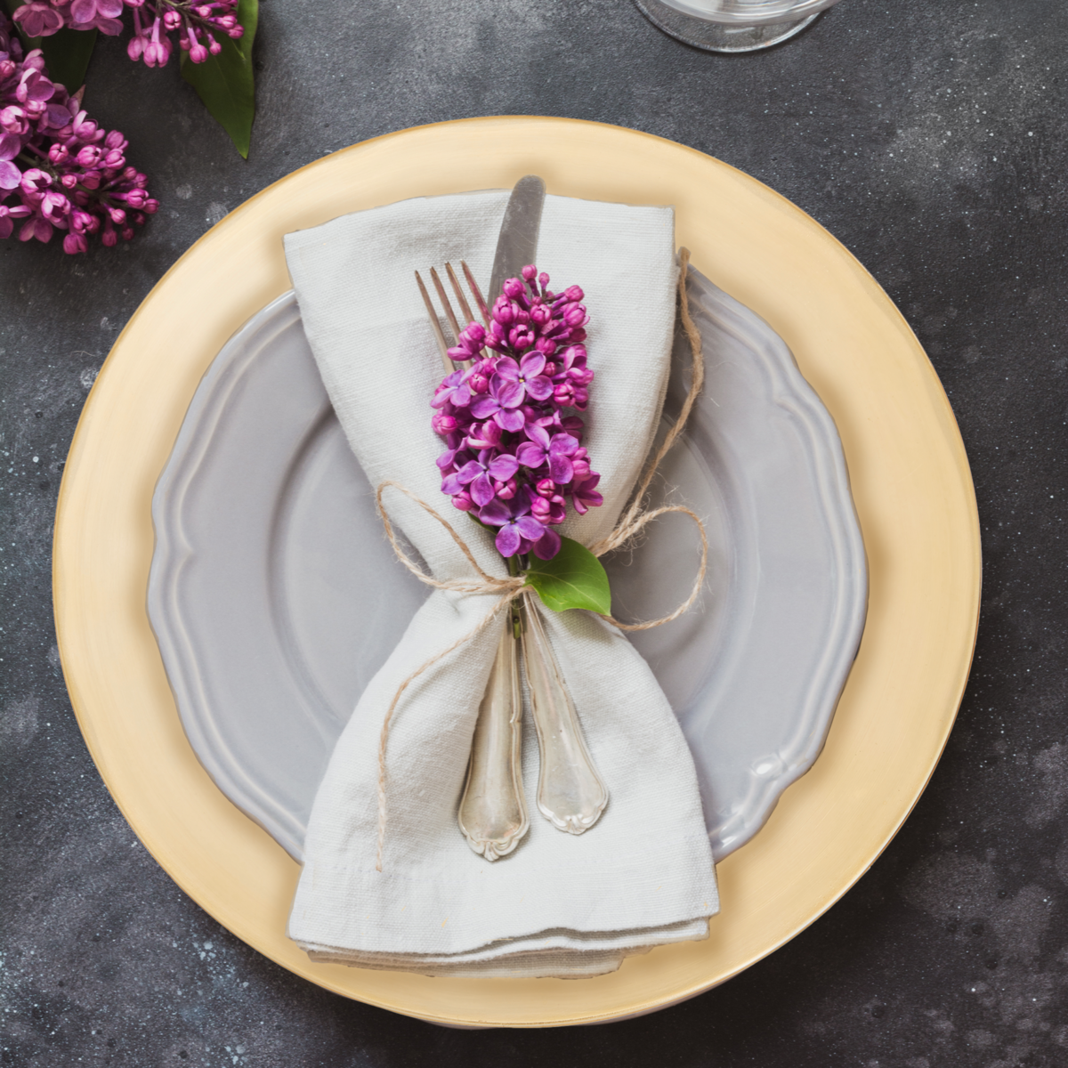 Dia Flat Gold  Charger Plate