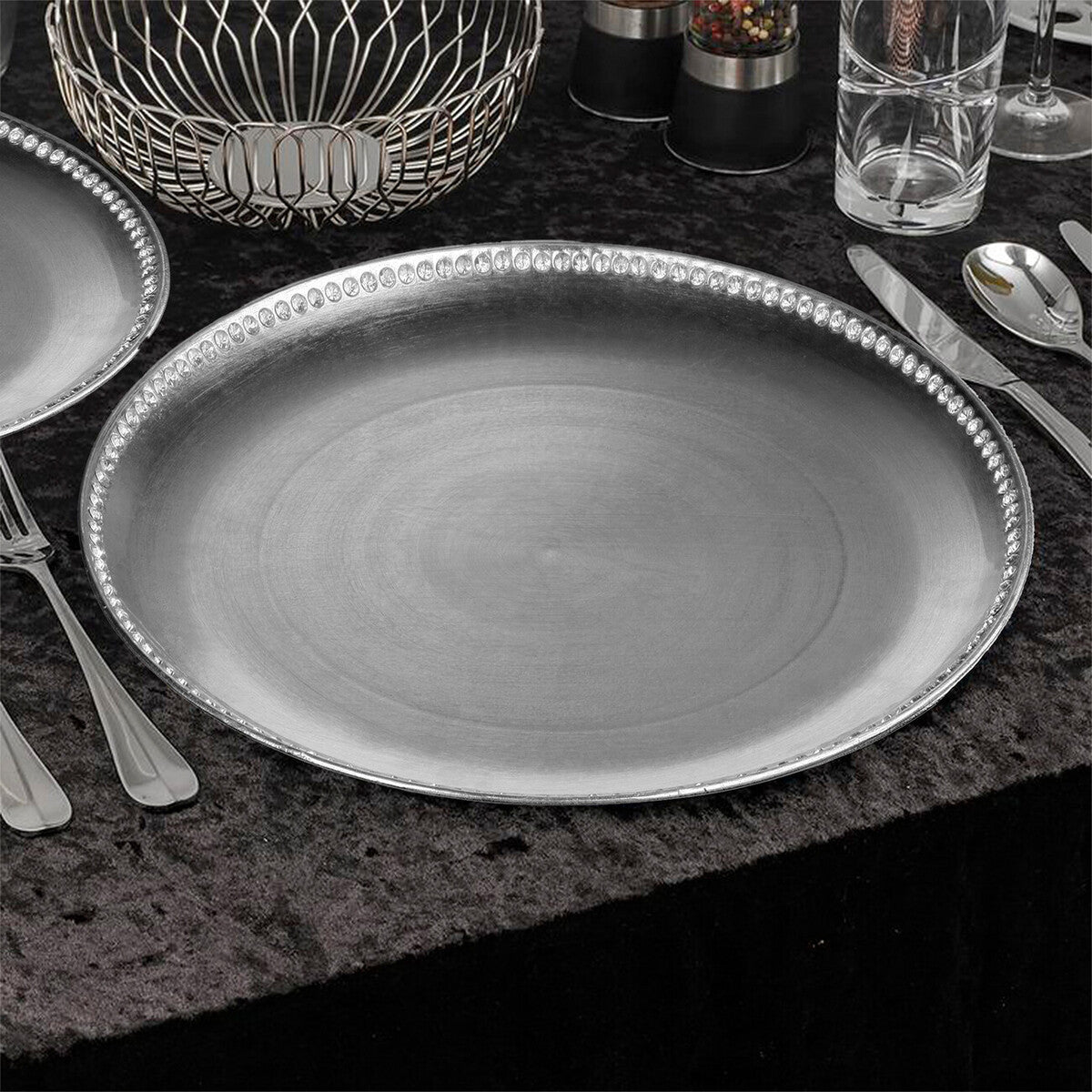 Radiance Silver Decorative Charger Plate