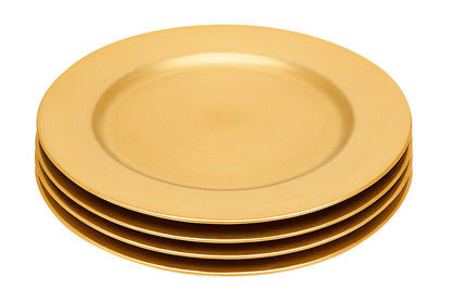 Dia Gold Finish Flat Style Charger Plate