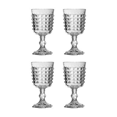 Set Of Four Pyramid Wine Goblets
