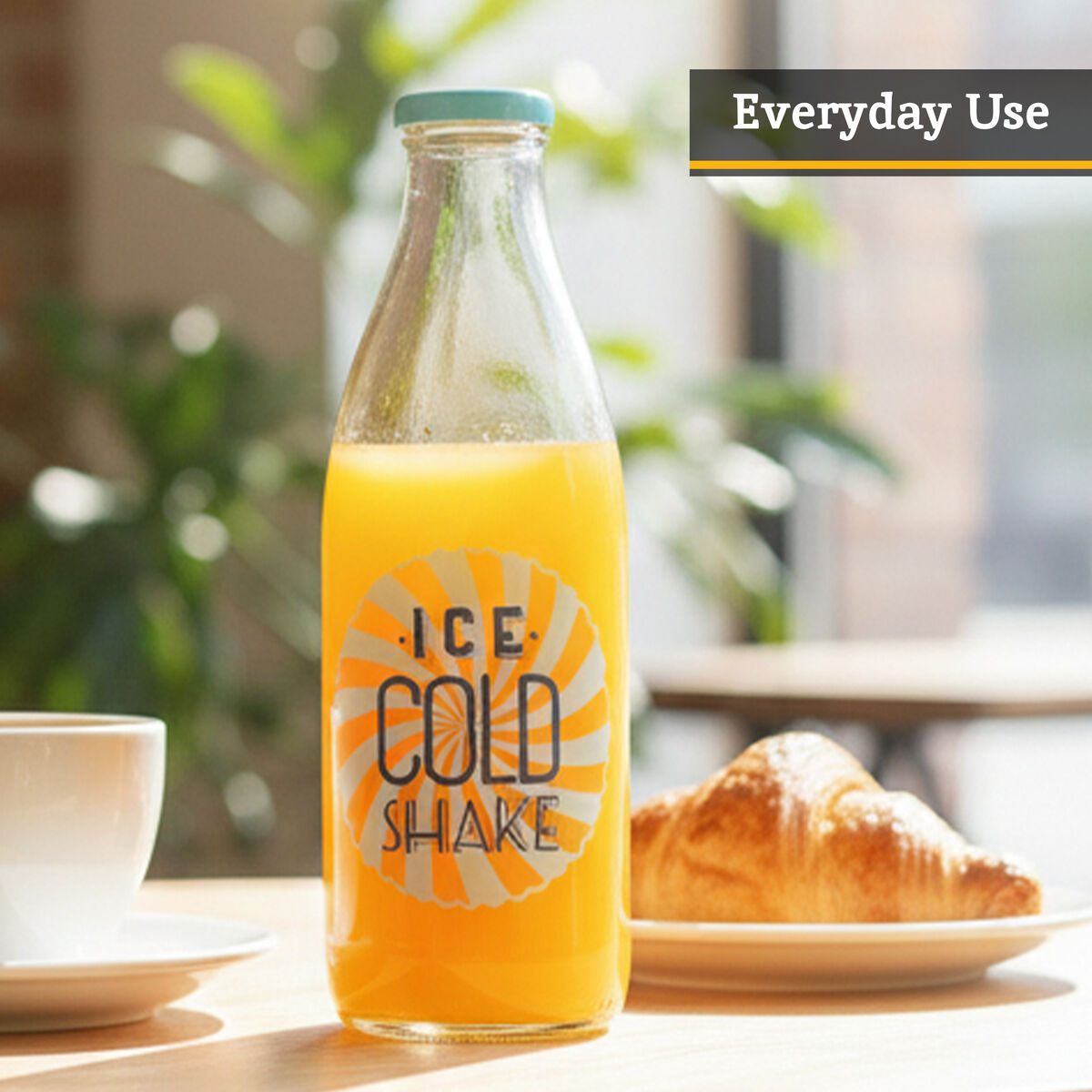 Dayla Glass Milk Bottle With  Screw Cap