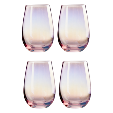 Frosted Deco Set Of 4 Hi Ball Glasses
