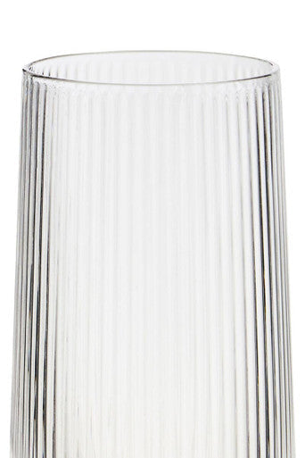 Set Of Four Eldon Ribbed Clear Hi Ball Glasses Mob Packaging