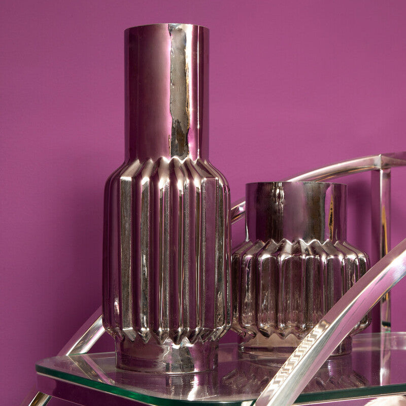 Onice Silver Small Glass Vase